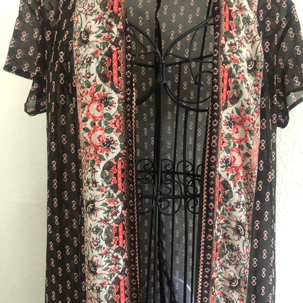 Long short sleeve kimono